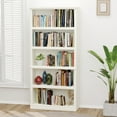 thumbnail image 6 of Bevfint Bookshelf, Open Storage Tall Wihte Book Cases/Shelves, Floor Standing Bookshelves and Bookcases, Library Bookcase for Farmhouse Library Office Bedroom Kids, White - 5 Tier, 6 of 6