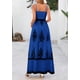 thumbnail image 2 of Vestido PRETTYGARDEN 2025 Azul Negro Floral con Tirantes Finos S, 2 of 8