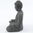 thumbnail image 4 of LuxenHome Gray MgO Meditating Buddha Outdoor Statue, 4 of 10