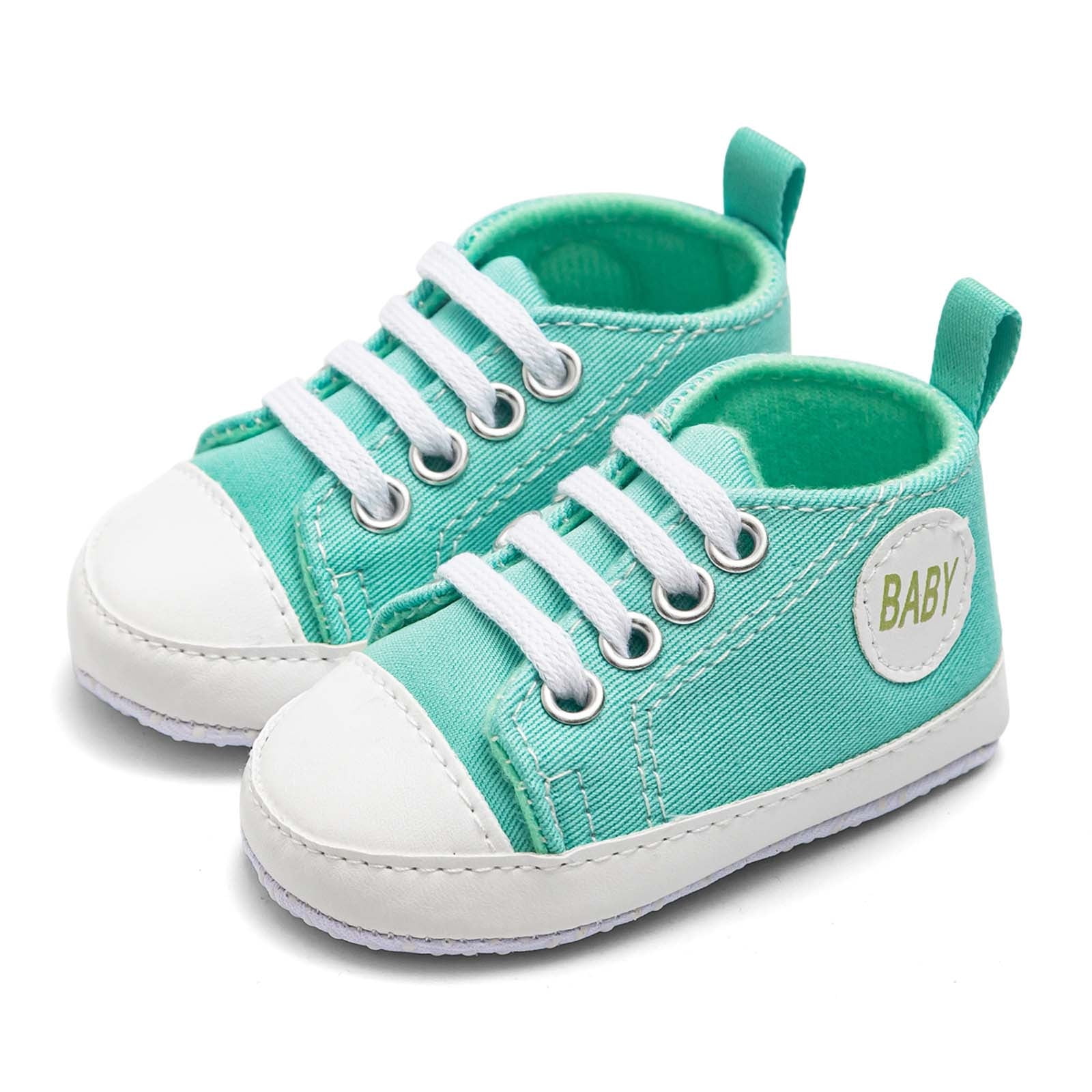 gakvbuo Clearance items all 2022!Baby Girls Boys Canvas Baby Sneakers  Infant Shoes Soft Sole High-Top Ankle Infant First Walkers Crib Shoes