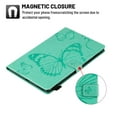 thumbnail image 2 of Dteck Folio Case for Lenovo Tab M10 FHD Plus 10.3 inch TB-X606F, Embossed Butterfly PU Leather Folio Stand Case with Card Holders Cover Auto Wake Sleep,Green, 2 of 5