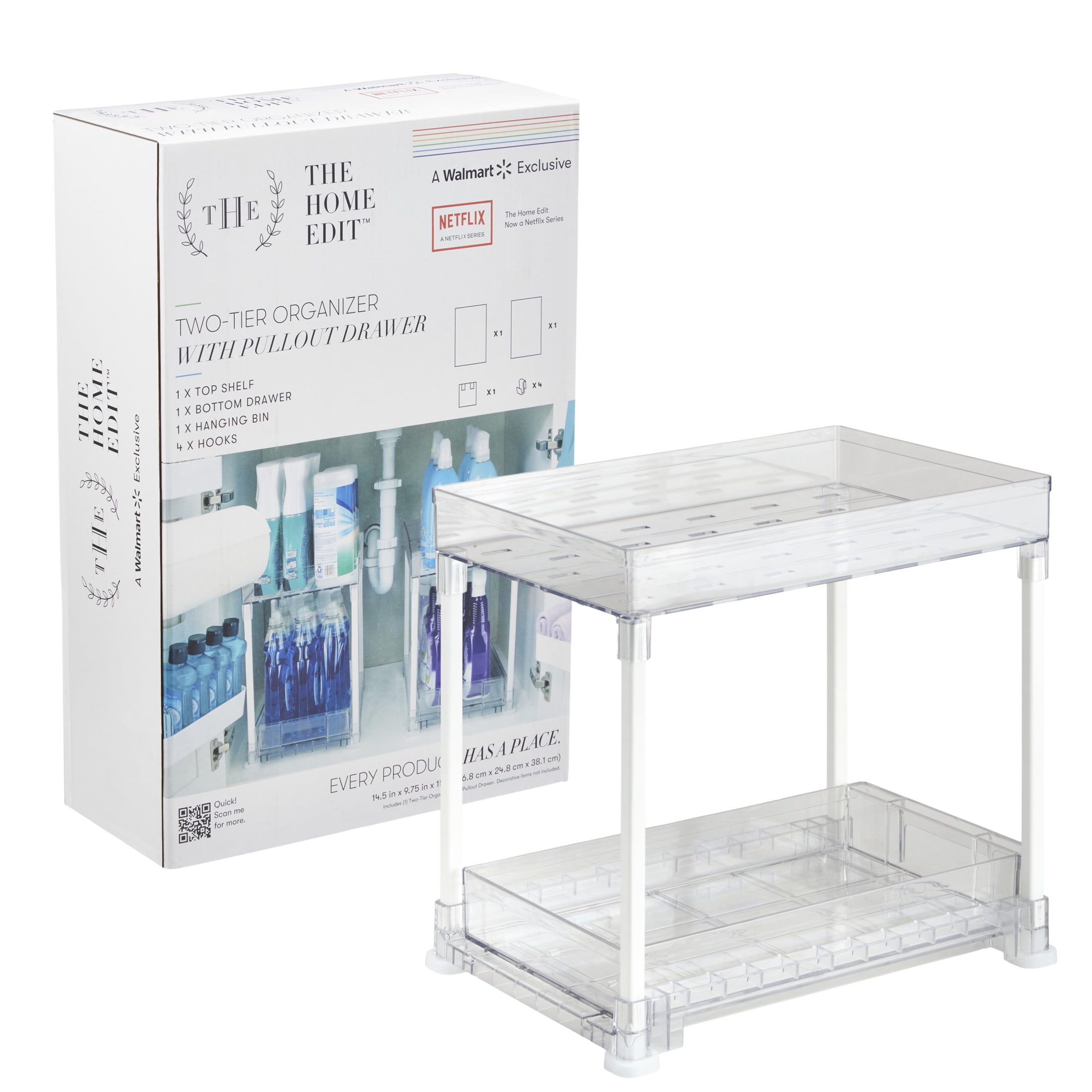 【超安い】 The Home Edit Under Cabinet 2-Tier Storage Tower, 10X14 水着・ラッシュガード