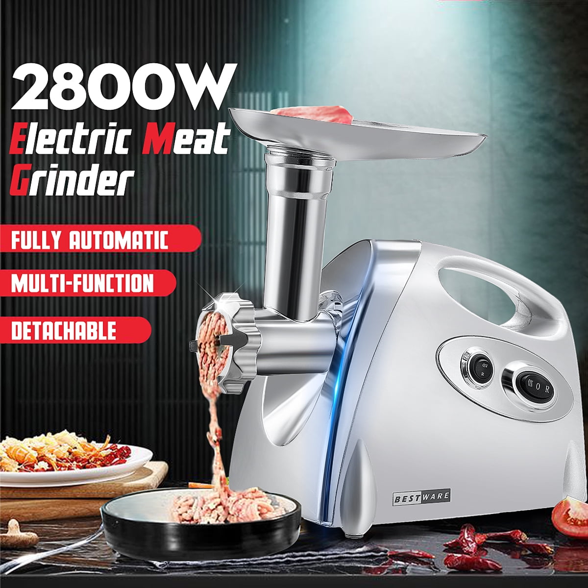 2800W 110V Multifunction Automatic Electric Meat Grinder Food Chopper