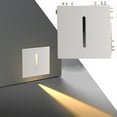thumbnail image 2 of Luz de escalera LED empotrada Zulema Apliques interiores Blanco cálido 3W cuadrado Blanco, 2 of 8