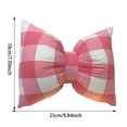 thumbnail image 3 of 2Pcs Bow Shaped Pillow, Decorative Sofa Throw Pillows 9.8X7.1", Striped Black And White Reversible Pillow Cushions For Couch Bed Sofa Office Car Decor Neck Waist, Hand Made Cotton, Detachable To Wash, 3 of 5