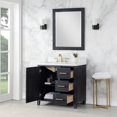 thumbnail image 5 of Weiser 36" Single Bathroom Vanity in Black Oak with Aosta White Composite Stone Countertop with Mirror, 5 of 8