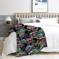 thumbnail image 4 of Truck Throw Blanket,Cars Pattern Gift Flannel Throw Blankets,Truck Blanket for Boys Girl,Plush Lightweight Fuzzy Warm Cars Blankets for Couch,Bed,Camping,Travel,30"x40"-Toddler Size for Baby/Pet, 4 of 6