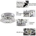 thumbnail image 6 of Modern Mini Crystal Chandelier LED Crystal Pendant Lamp Semi Flush Mount Crystal Lighting Ceiling Fixture for Hallway Staircase Balcony Bedrooms Dinning Rooms (Multicolor), 6 of 7