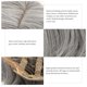 thumbnail image 5 of EeaseMX Peluca de cabello corto y rizado para mujer, color gris plateado, con corte Rinka, aspecto natural, exquisita red rosa (66310), 5 of 8