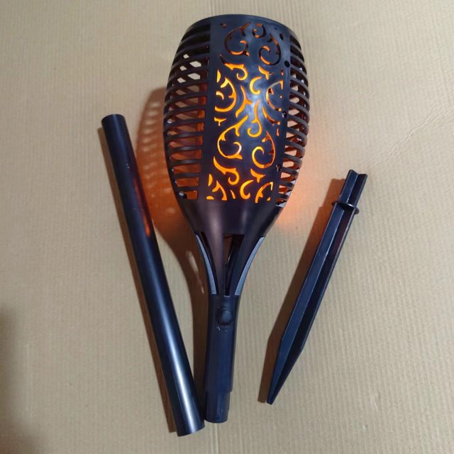 Lámpara de llama Amazon, luz solar, 96 LED, para exteriores, resistente a la lluvia, para césped, patio