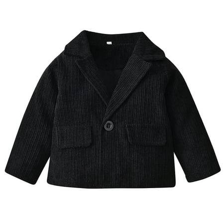 

ZHUASHUM Kids Toddler Baby Girls Boys Autumn Winter Solid Cotton Long Sleeve Jacket Coat Clothes