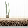 thumbnail image 4 of SAFAVIEH Milan Harlow Solid Plush Shag Area Rug, Dark Beige, 11' x 11' Square, 4 of 12
