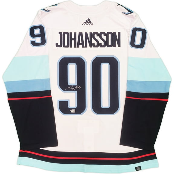 Seattle Kraken Marcus Johansson Autographed White Adidas Authentic Jersey Size 54 With Inaugural Season Patch Fanatics Holo 235581