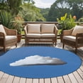 thumbnail image 6 of Blue Sky Round Rug 6ft Washable Circle Kitchen Rugs Non Slip Abstract Sky White Minimalist Large Area Rug Indoor Floor Carpet for Bedroom Living Room Home Office Dining Room Nursery, 6 of 9
