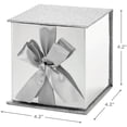 thumbnail image 3 of Small Gift Box with Bow and Shredded Paper Fill (Silver Signature 4 inch Gift Box with Glitter) for Weddings, Graduations, Bridal Showers, Anniversaries, All Occasion, 3 of 6
