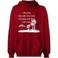 thumbnail image 2 of OXI Hoodie Sweatshirt - I Like Poetry Long Walk On The Beach, Basic Casual Hoodie for Men's and Women Fleece Hoodie Long Sleeve - Antiquee Cherry Small, 2 of 3