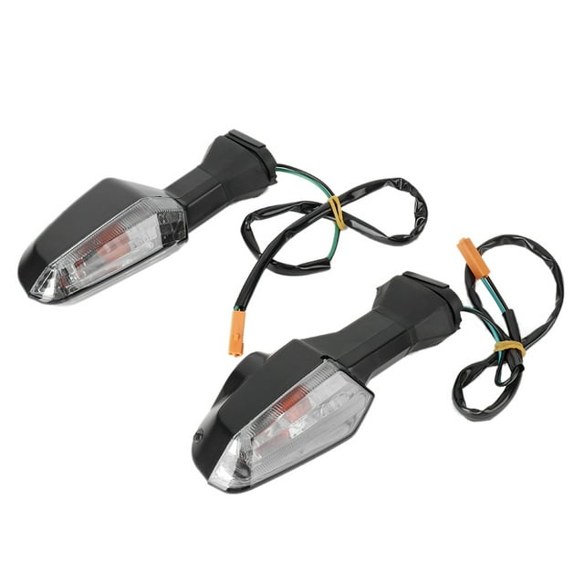 Motorcycle LED Turn Signal Indicator Lights Fit for KAWASAKI Kawasaki Z250 Z750R (Smoked Black)