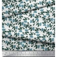thumbnail image 3 of Soimoi Satin Silk Fabric Leaves & Floral Block Fabric Prints by Yard 42 Inch Wide, 3 of 3