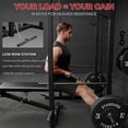 thumbnail image 4 of Mikolo Power Rack Cage with LAT Pulldown System,1200 lbs Capacity Power Rack with 800 lbs Capacity Weight Bench and 1500 lbs Capacity Barbell (260B Combo), 4 of 20