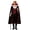 Multicolour, variant on Adult Gothic Vampire Themed 3-Piece Outfit Set, Ruffled Collar Vest Top, Long Stand Collar Cape & Cane Prop for Halloween Party & Stage Performance Dress Up
