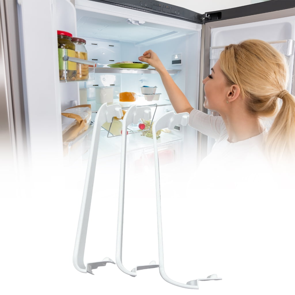NEXAVKPR Permanent ABS Refrigerator Door Shelf Replacement Direct current Multiple Models 1 3/4" Height 4 1/2" Depth White Planner Rack
