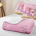 thumbnail image 4 of Manfei Underwater Friends Bed Spread Queen,Cute Axolotl Queen Coverlet Set For Girls,Pink,3 Pieces, 4 of 7