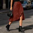 thumbnail image 5 of Summer Dresses for Women Womens Summer Fashion Solid Color Loose Irregular Elastic Waist Skirt, 5 of 6