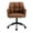 Brown - PU - with Wheels, variant on Guyou Modern Swivel Chair Home Office Desk Chair with Wheels and Armrests, Height Adjustable Upholstered Task Armchair, 360 Degree Swivel Office Chair for Bedroom Living Room, Cowhide Print