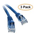 thumbnail image 1 of C&E 3 Pack, Cat6 Blue Ethernet Patch Cable, Snagless Molded Boot, 6 inch, 1 of 1
