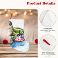 thumbnail image 4 of Salouo Alligator Donut Pool Float Print Christmas Decorations Stockings 1 Pack 18'' Xmas Stockings Holiday Stocking Personalized Farmhouse Decor for Home Family Party Tree, 4 of 7