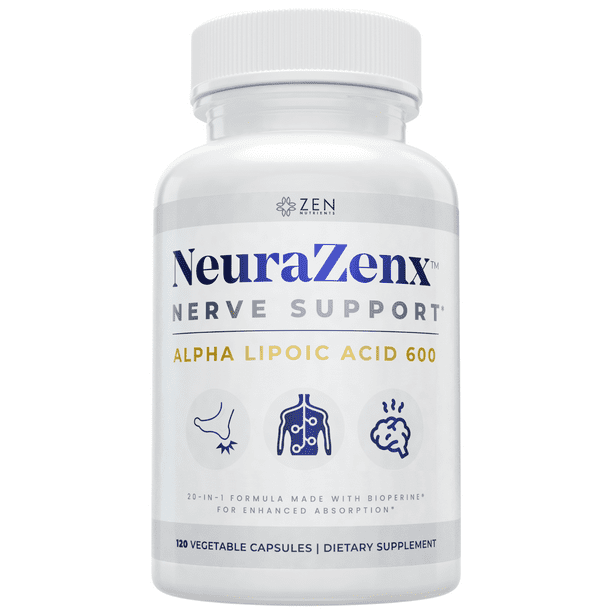 Neurazenx® Nerve Support with AlphaLipoic Acid (1200mg), Benfotiamine