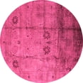 thumbnail image 1 of Ahgly Company Indoor Round Oriental Pink Industrial Area Rugs, 8' Round, 1 of 4