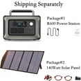 ALLPOWERS R600 Solar Generator Kit, 299Wh 600W Power Station with 140W ...