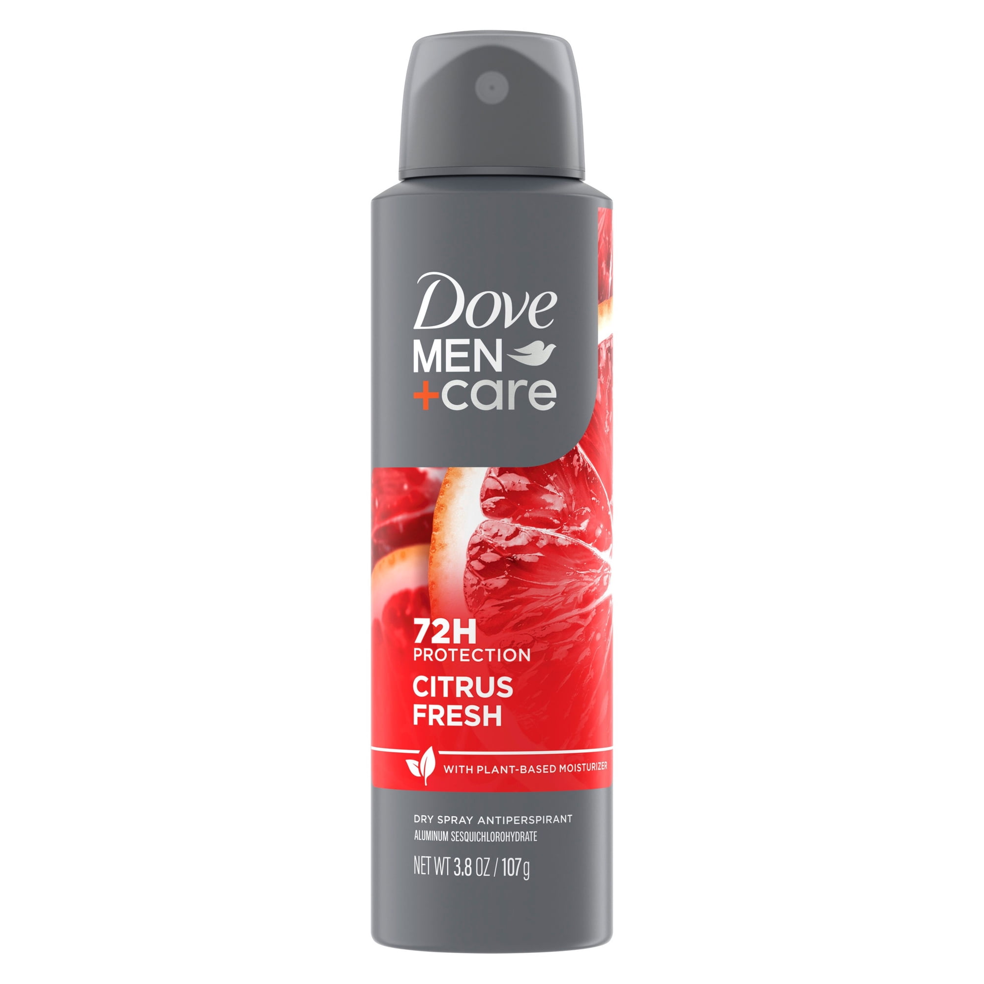 Dove Men+Care Citrus Zest & Sage 72H Sweat And Odor Protection Dry Spray With A Plant-Based Moisturizer, 3.8 oz
