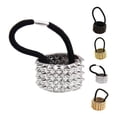 thumbnail image 3 of pitrice Bandeau Élégant pour Fille, Bandeau Élastique en Acrylique avec Rivets Punk pour Queue de Cheval, 3 of 9