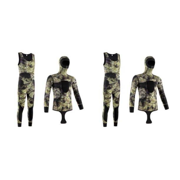 Traje completo de camuflaje Eigraketly neopreno 3MM Coral Gris XL