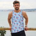 thumbnail image 6 of Logiee Red Cherries Print Men's Workout Tank Top,Quick Dry Workout Tank Top,Gym Muscle Tee,Fitness Bodybuilding Sleeveless T Shirt-Medium, 6 of 7