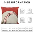 thumbnail image 6 of COMIO Red Background Cushion Case Vintage Softball Home Decorative Popular Exercise Throw Pillow Covers for  Men Gift  2pcs White, 6 of 6