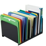 MMF, 8-Compartment Vertical Organizer, 1 Each, Black