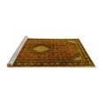 thumbnail image 2 of Ahgly Company Machine Washable Indoor Square Persian Yellow Traditional Area Rugs, 6' Square, 2 of 4