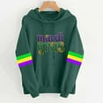 thumbnail image 4 of Mardi Gras Pullover Hoodie Sweatshirt for Women Long Sleeve Casual Loose Crewneck Pullover Funny Print Colorful Striped Tops, 4 of 4