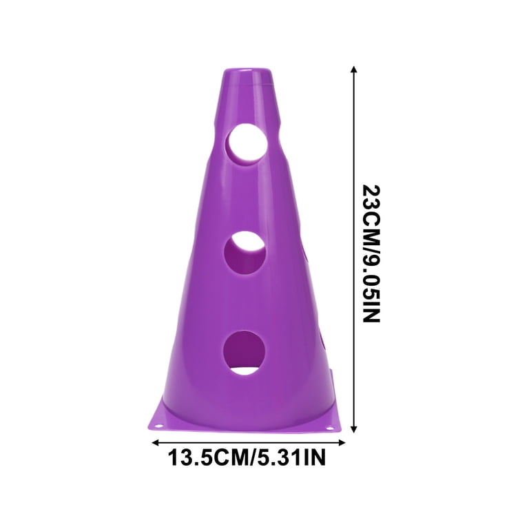 Cyrico Plastic Training Traffic Cones, 9 Inch Sports Orange Cones Agility Field Marker Cones For