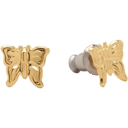 14kt Yellow Gold Butterfly Stud Earrings