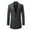 Dark Gray, variant on Herrnalise New Fashion Casual Men's Medium Length Single Breasted Blazer Coat In Solid Color Dark Gray