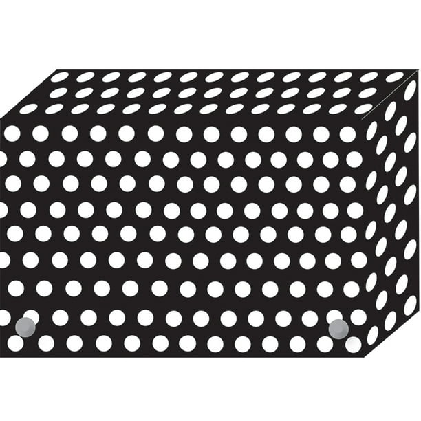 (6 EA) BW DOTS INDEX CARD BOXES 4X6 IN