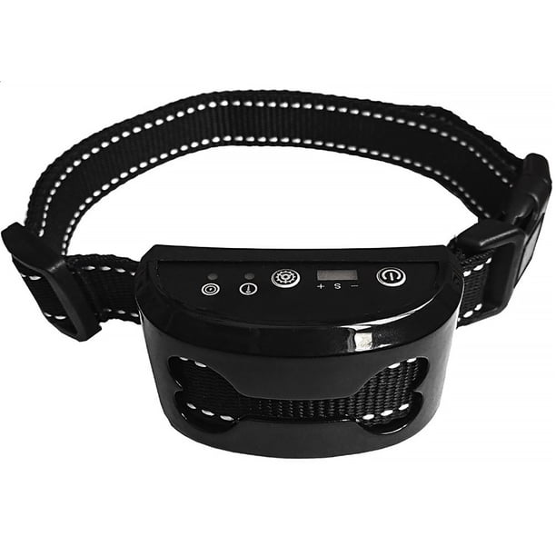 Methold USB recargable mascotas Nylon Shock Collar eléctrico grande pequeño entrenador impermeable seguro automático collar accesorios para el hogar Suministros para perros Schwarz Methold PT003618-01