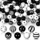 thumbnail image 1 of Craft Beads Cinnvoice, 240 unidades, 1,6 cm, negro y blanco, Navidad, 1 of 6