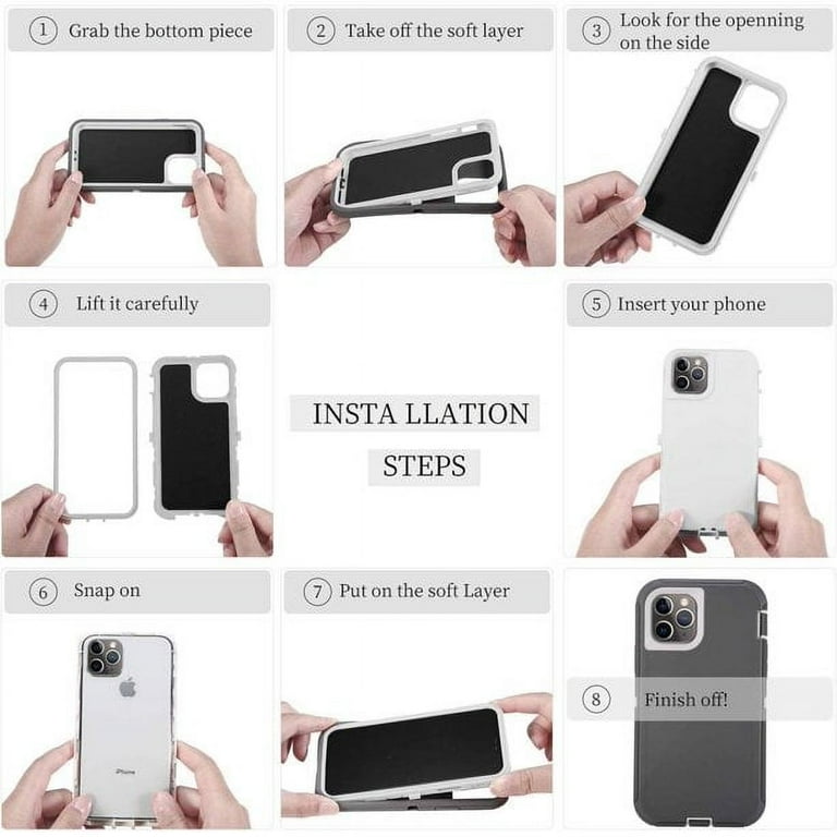 iPhone 12 Mini Heavy Duty Case {Shock Proof Case with 3 iPhone 12 Mini Heavy Duty Case {Shock Proof Case with 3