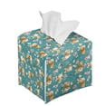 thumbnail image 6 of ZUXONGSY Cute Corgi Square Tissue Box Covers Modern PU Leather Tissue Box Holder Stylish Facial Napkin Box Holders Waterproof Tissue Cover for Children Birthday Gifts, 6 of 7
