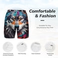 thumbnail image 3 of Balery Tie-Dye Wolf Head Mens Swim Trunks Swim Shorts for Men Quick Dry Inseam Beach Shorts with Compression Liner Pocket-Large, 3 of 9